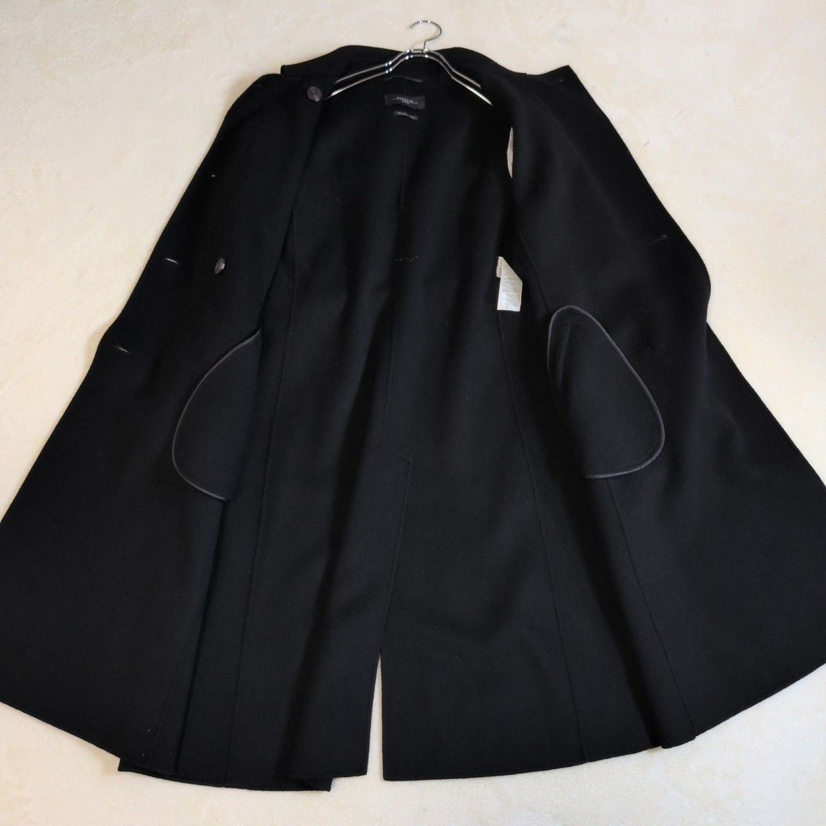 極美品✨マックスマーラ コート クチートアマーノ 大きいサイズ 42 XL 黒 Max Mara - 極美品 マックスマーラ Max Mara WEEKEND コート ロング