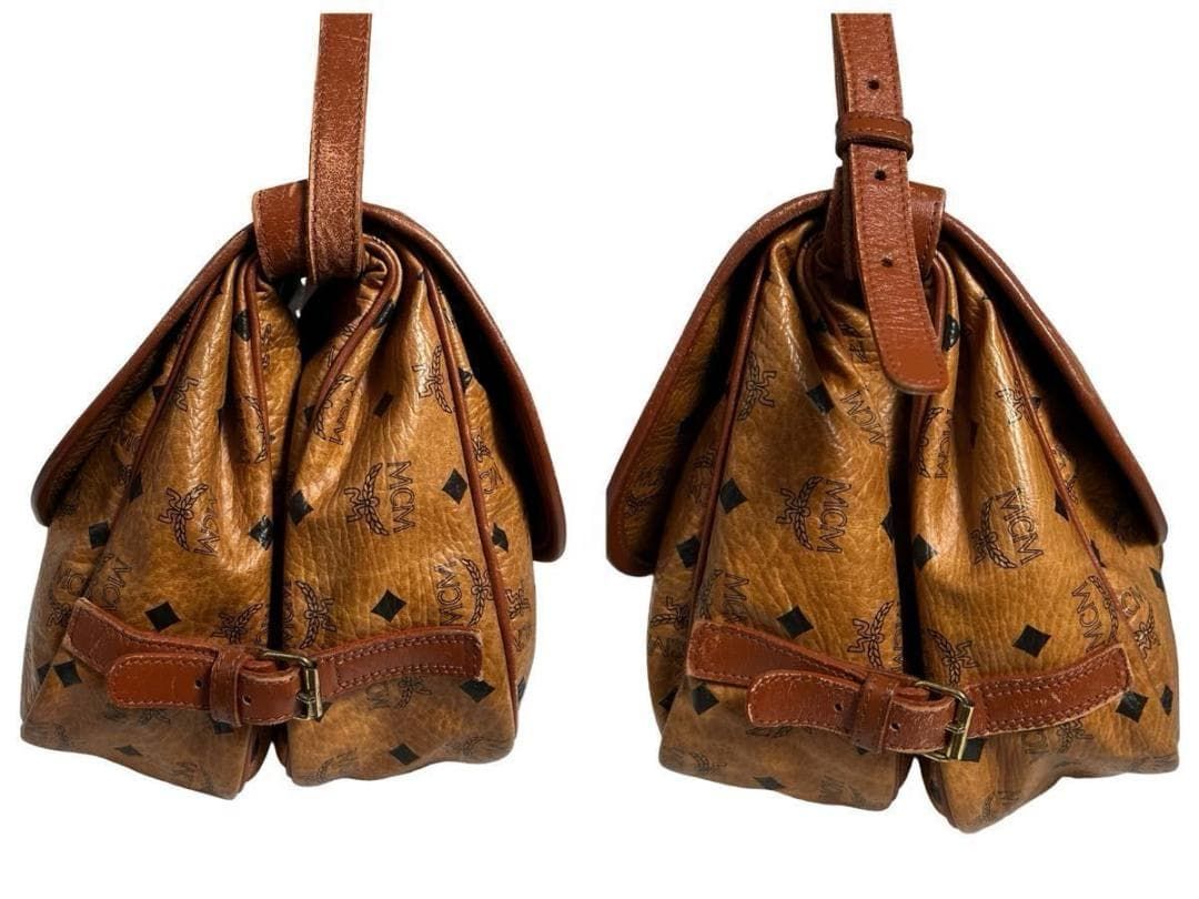 美品 MCM ソミュール コニャック ショルダーバッグ ヴィセトス - メルカリ