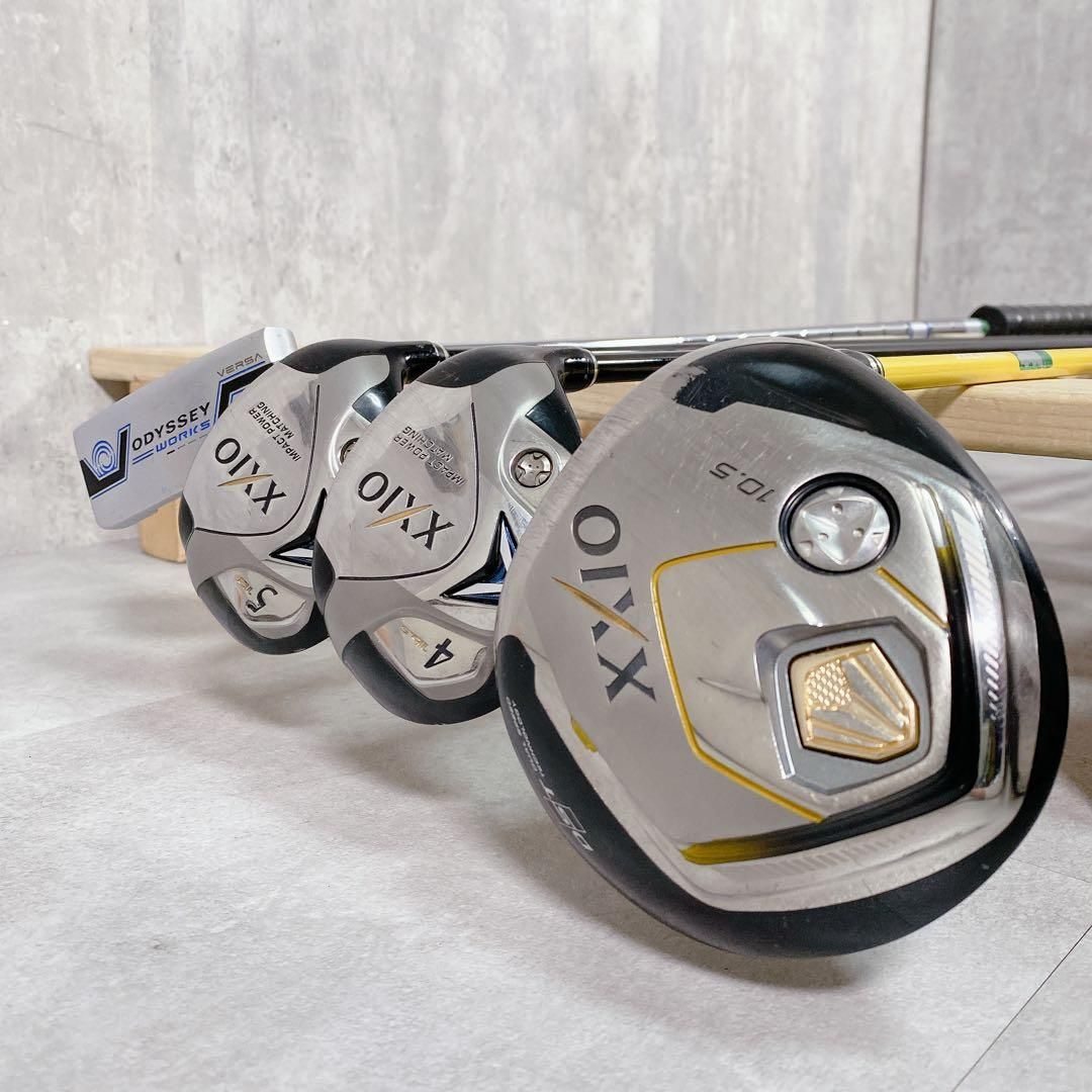 V902 XXIO ゴルフクラブ メンズ フルセット ブラックチェック おしゃれ