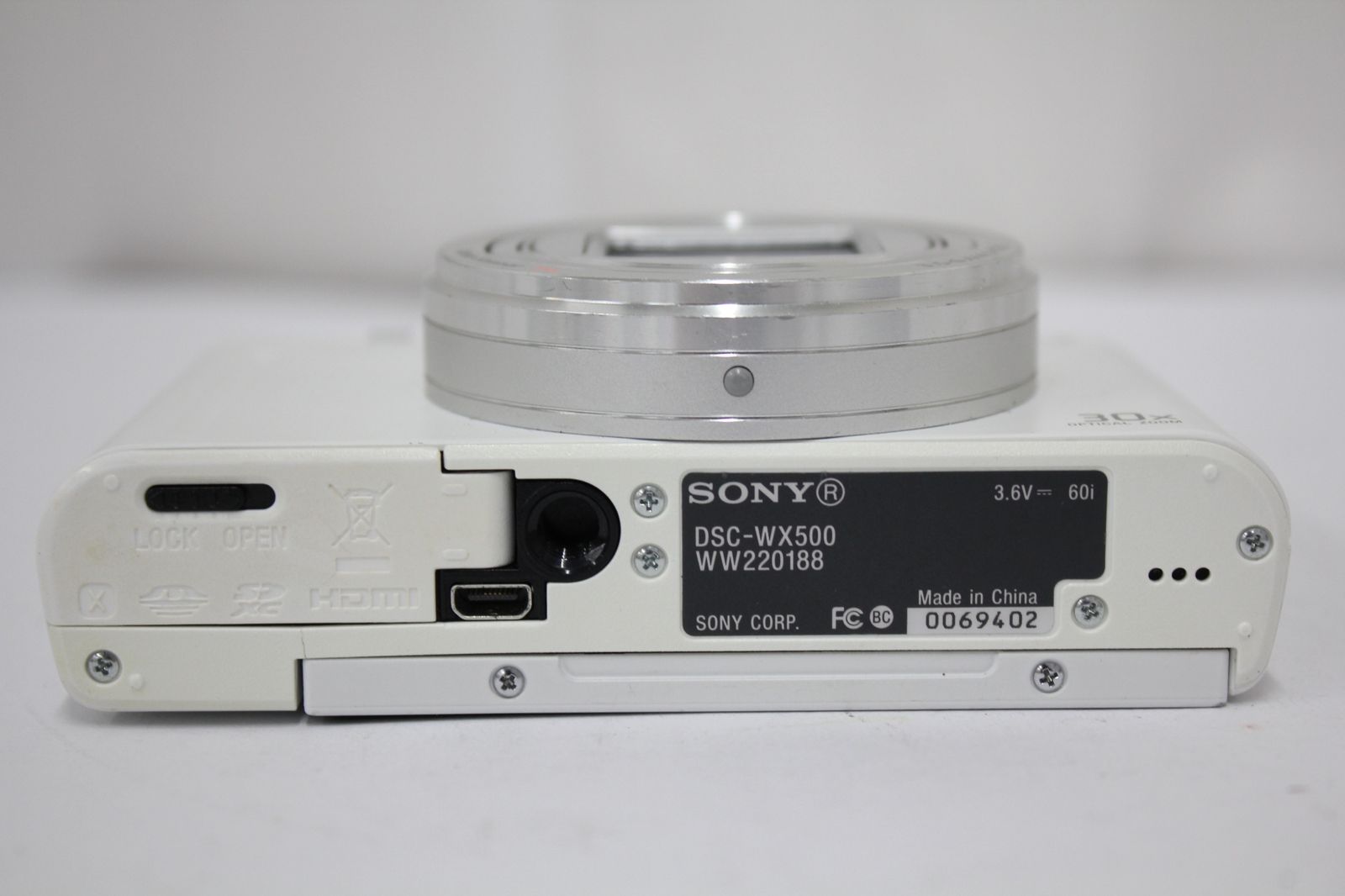 返品保証】 ソニー Sony Cyber shot DSC-WX500 ホワイト バッテリー