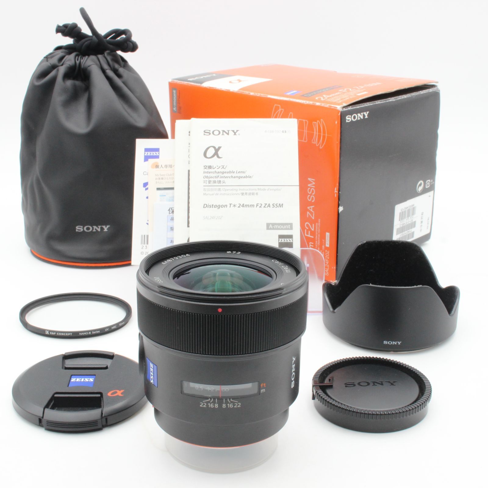極美品】 SONY ソニー Cari Zeiss Distagon 24mm f2 ZA T＊ SSM