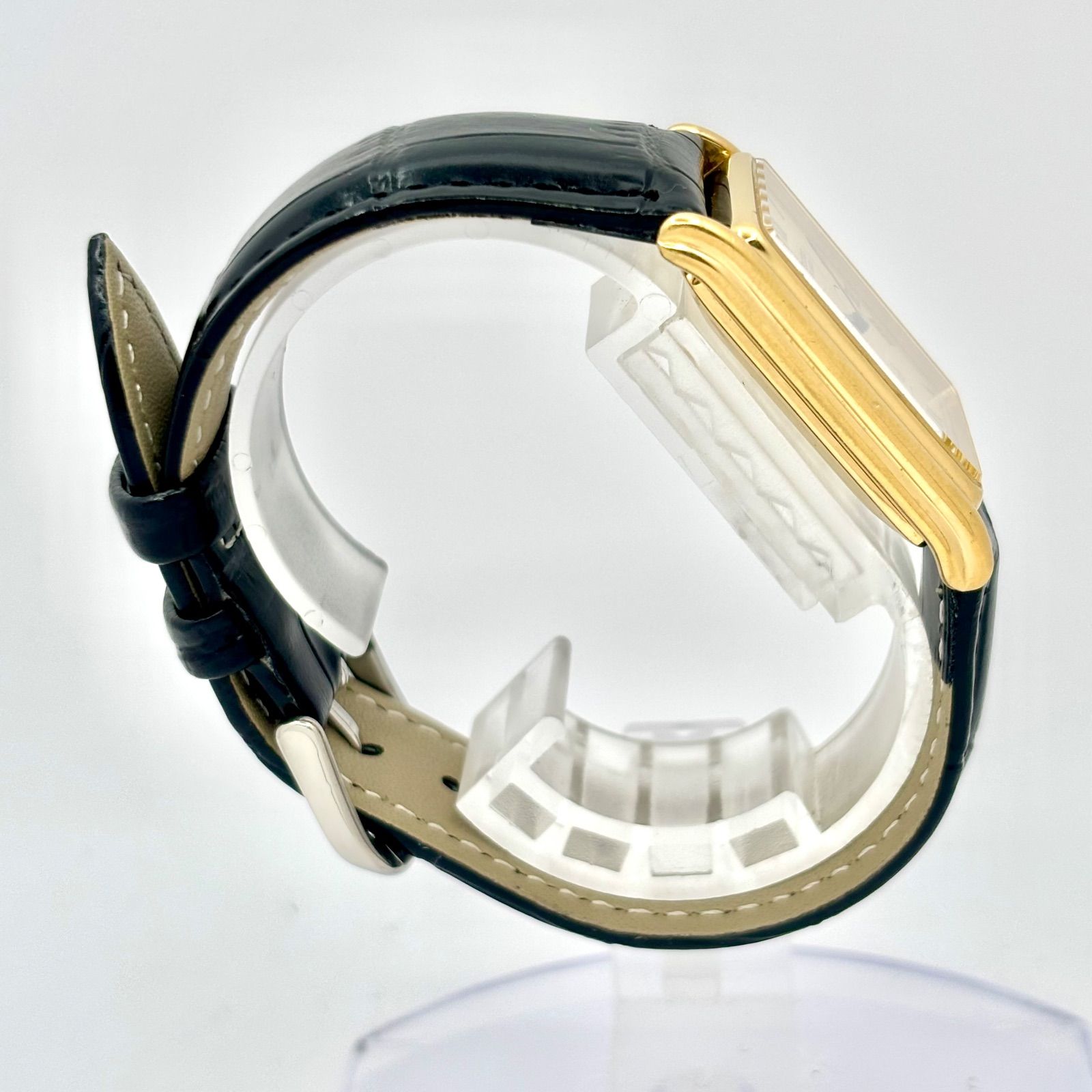 新品電池】SEIKO セイコー メンズ 腕時計 レクタンギュラー ゴールド