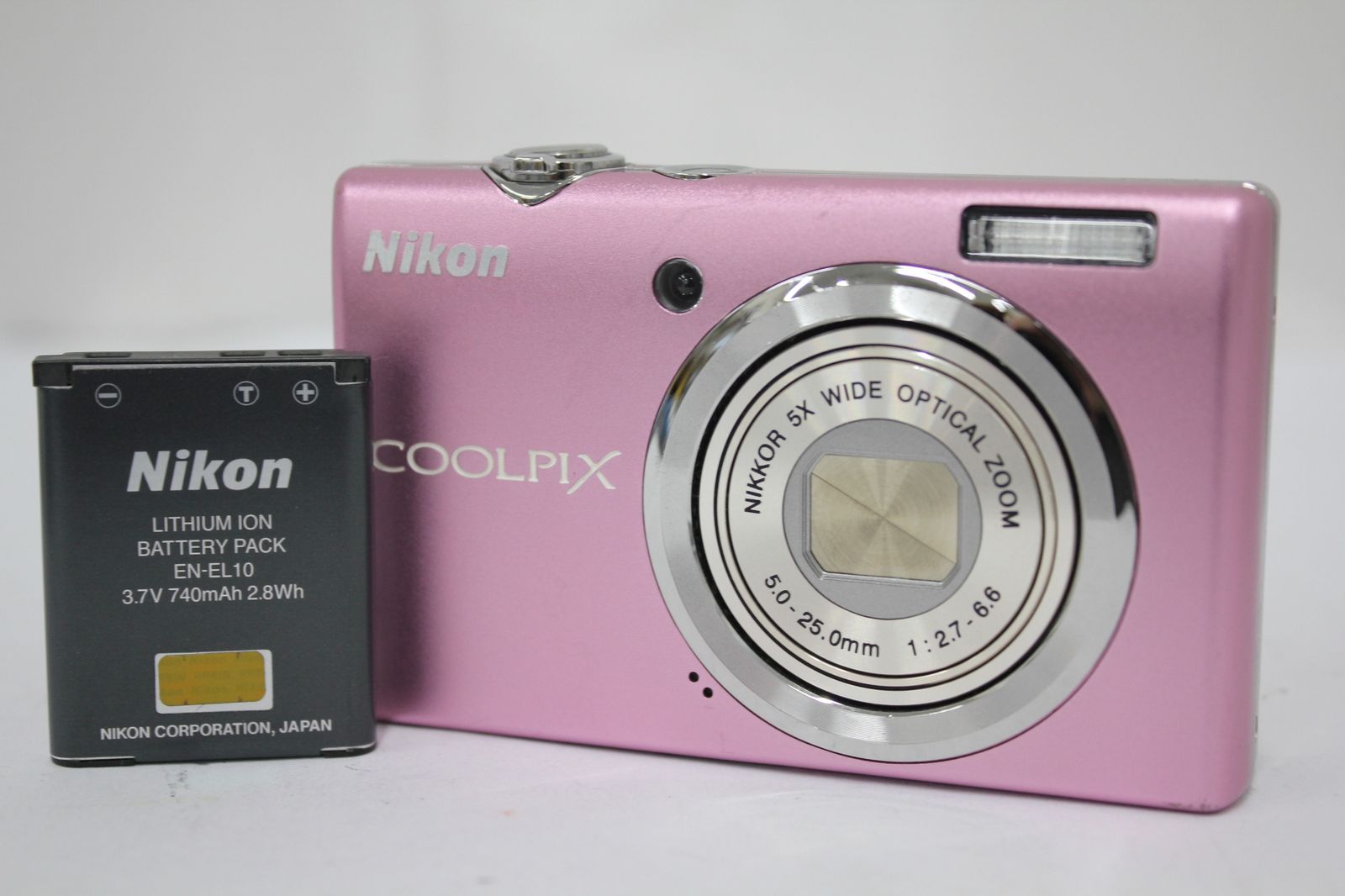 返品保証】 ニコン Nikon COOLPIX S570 ピンク 5x バッテリー付き