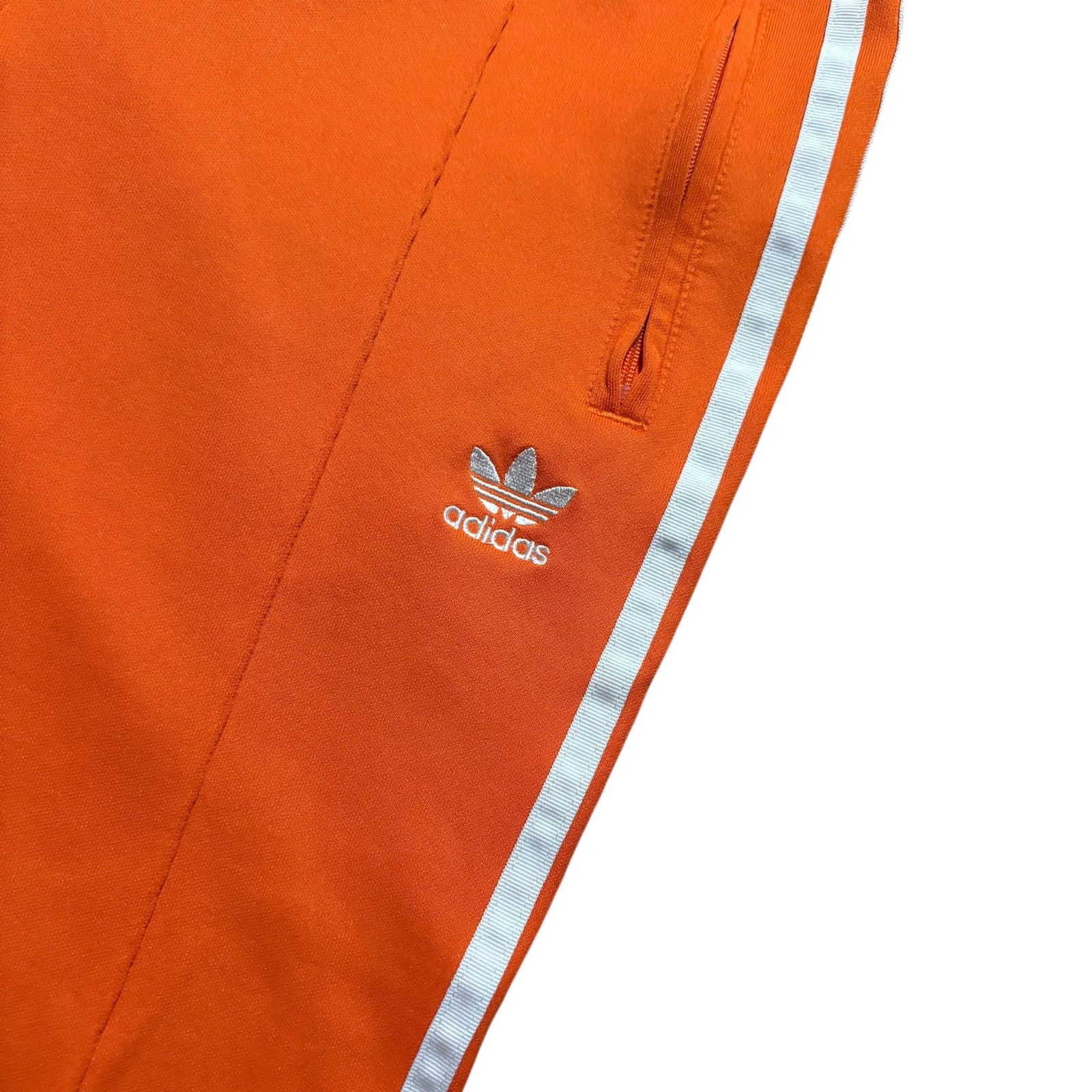 古着 adidas アディダス トラックパンツ オレンジ スリーストライプス