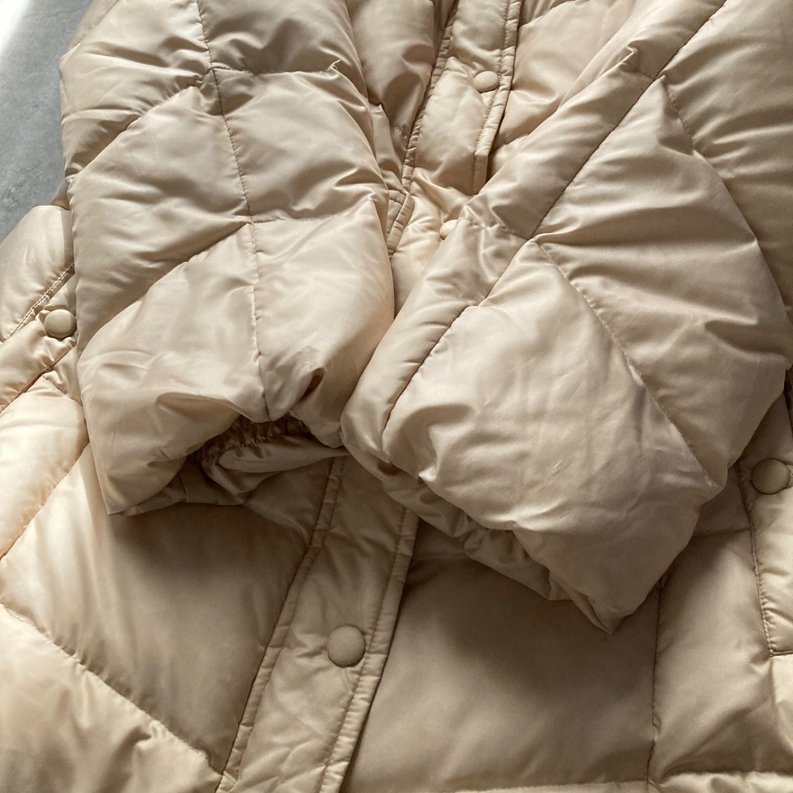 美品 組曲 KUMIKYOKU L オンワード樫山 ロングダウンコート ベージュ