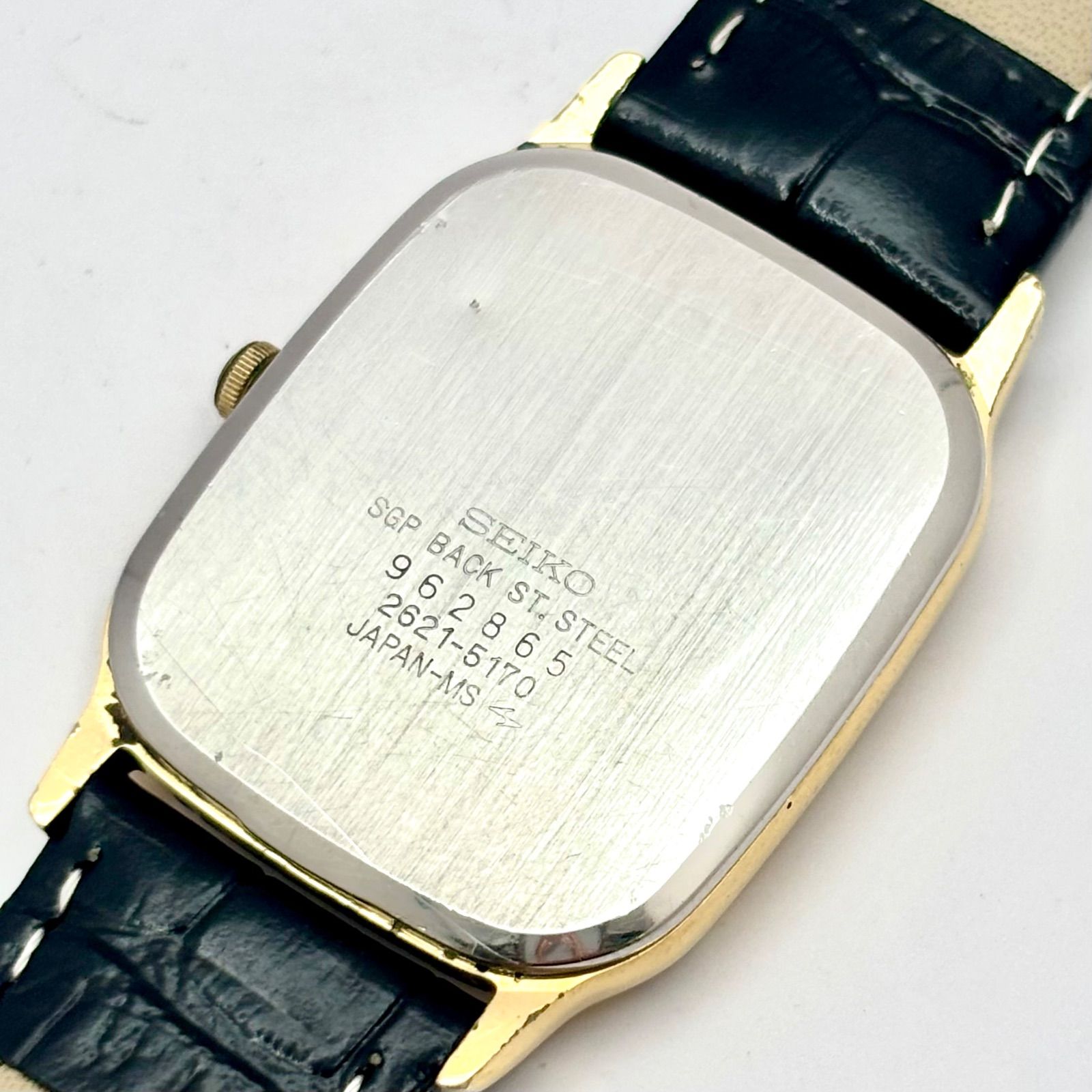 新品電池】SEIKO セイコー メンズ 腕時計 ゴールド スクエア 2621-5170