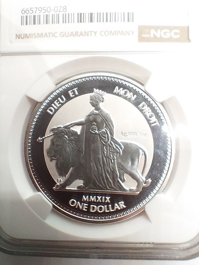NGC PF65 ウナとライオン 2019年 イギリス領ヴァージン諸島造幣局 1