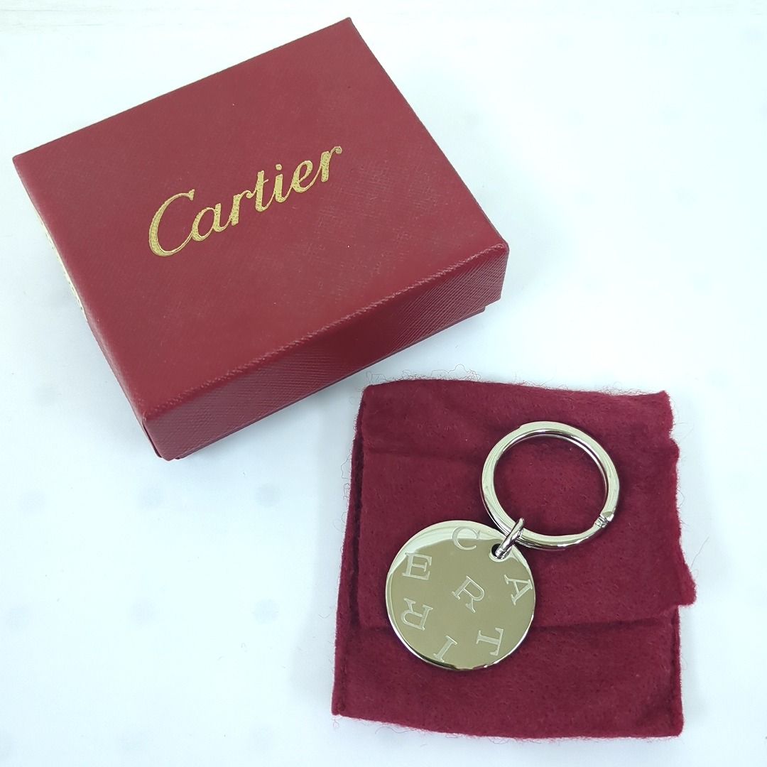 カルティエ キーリング キーホルダー シルバーカラー スペイン製
