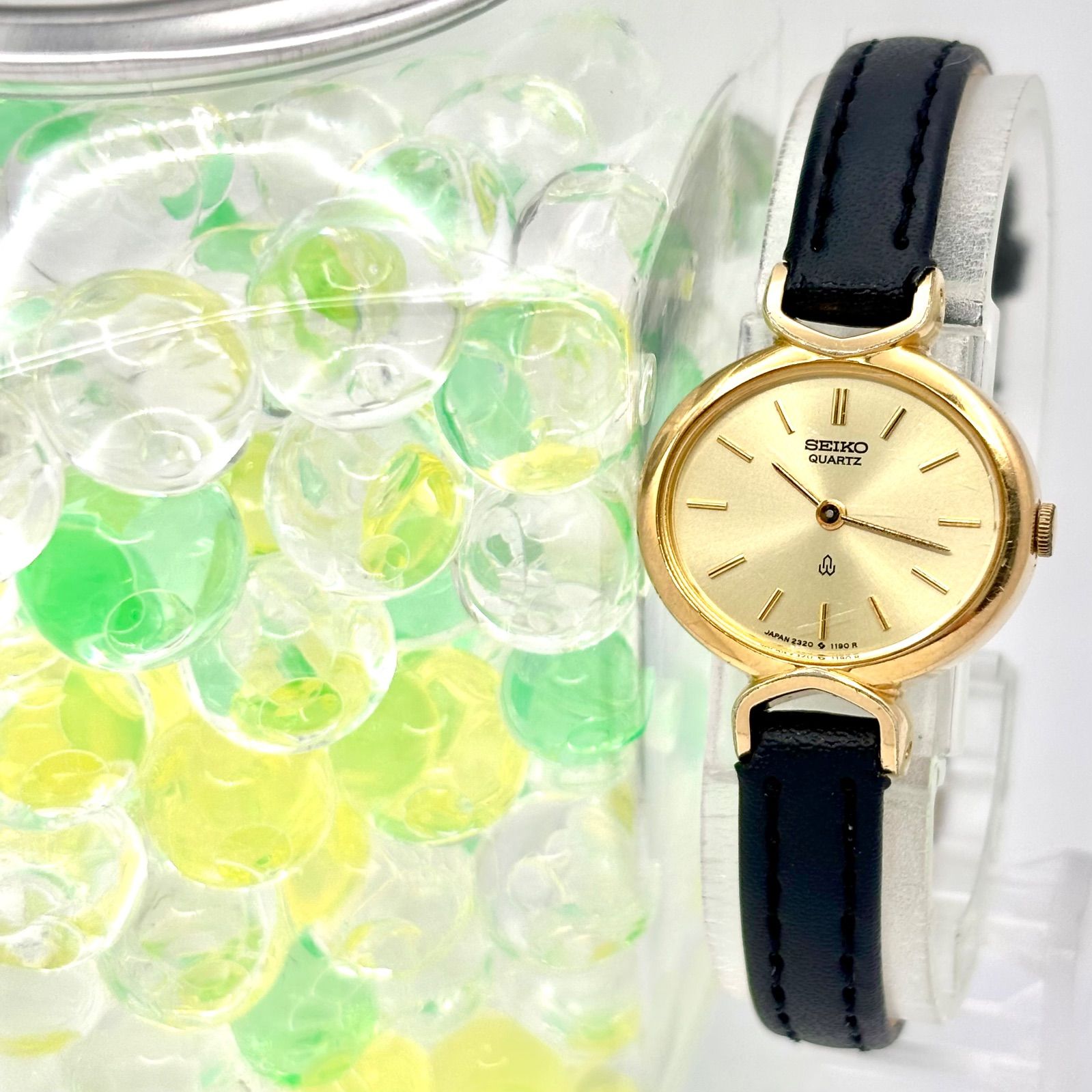 新品電池】SEIKO セイコー レディース 腕時計 ゴールド オーバル 2320