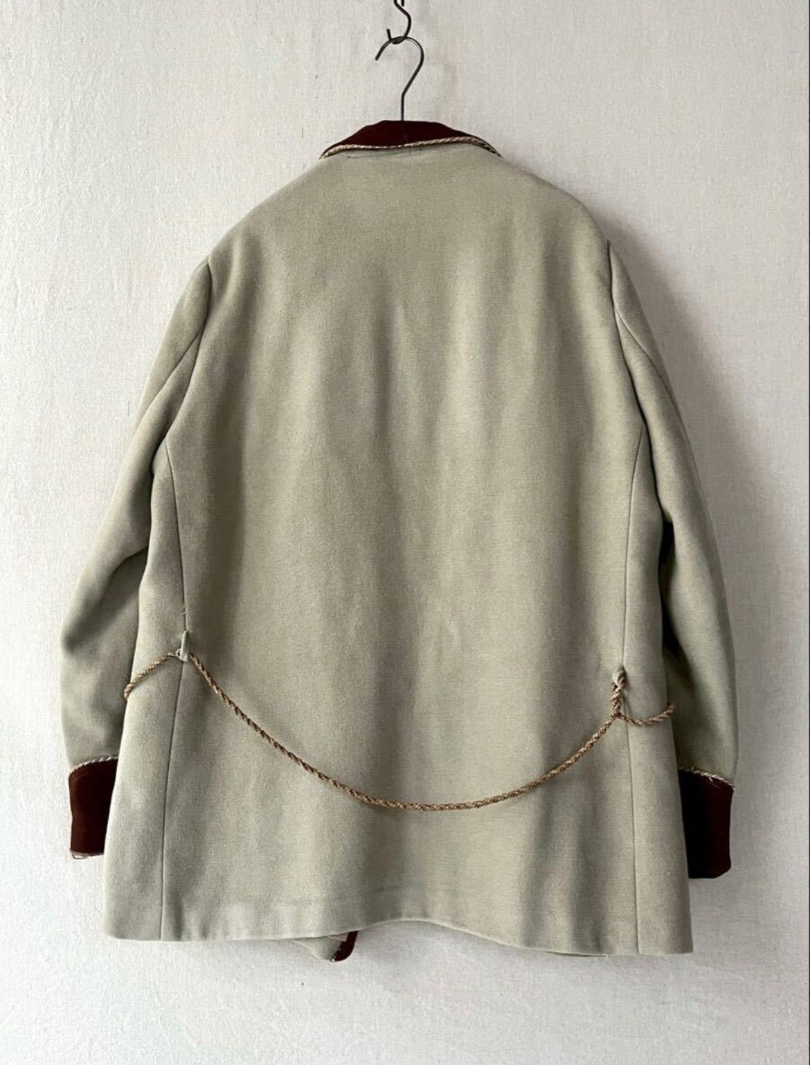 60s Euro vintage スモーキング ジャケット / ウール ブラウン