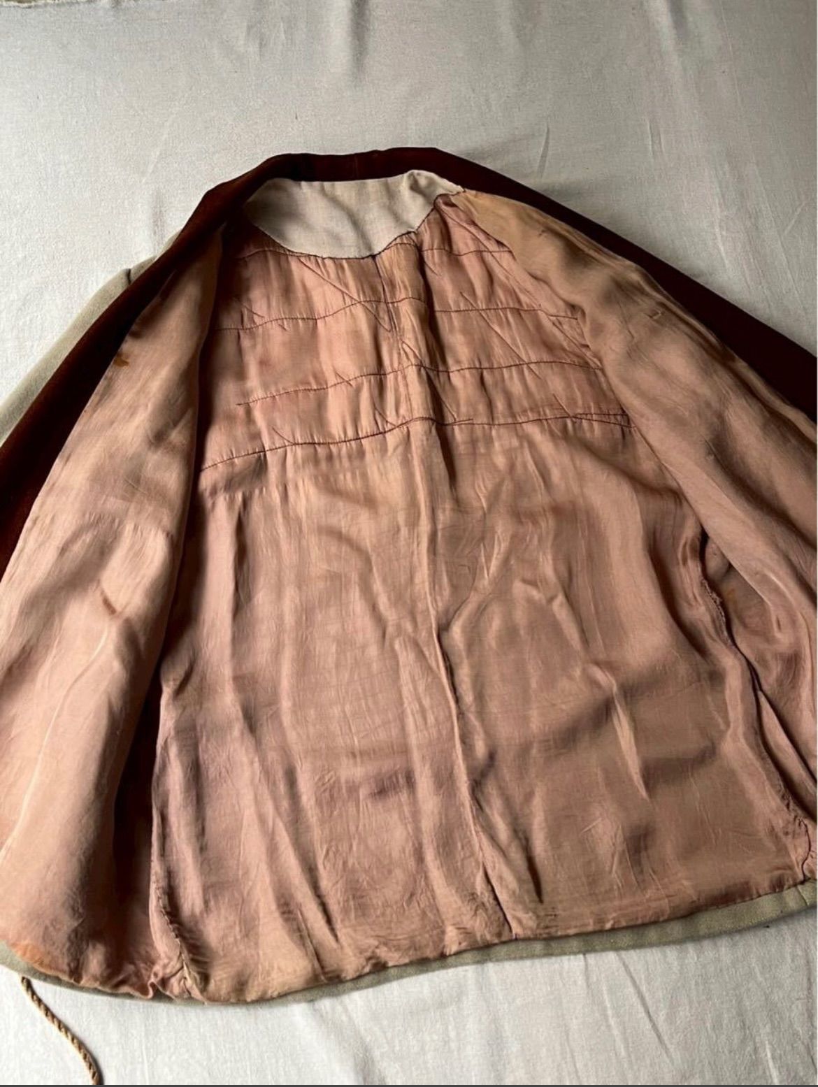 60s Euro vintage スモーキング ジャケット / ウール ブラウン