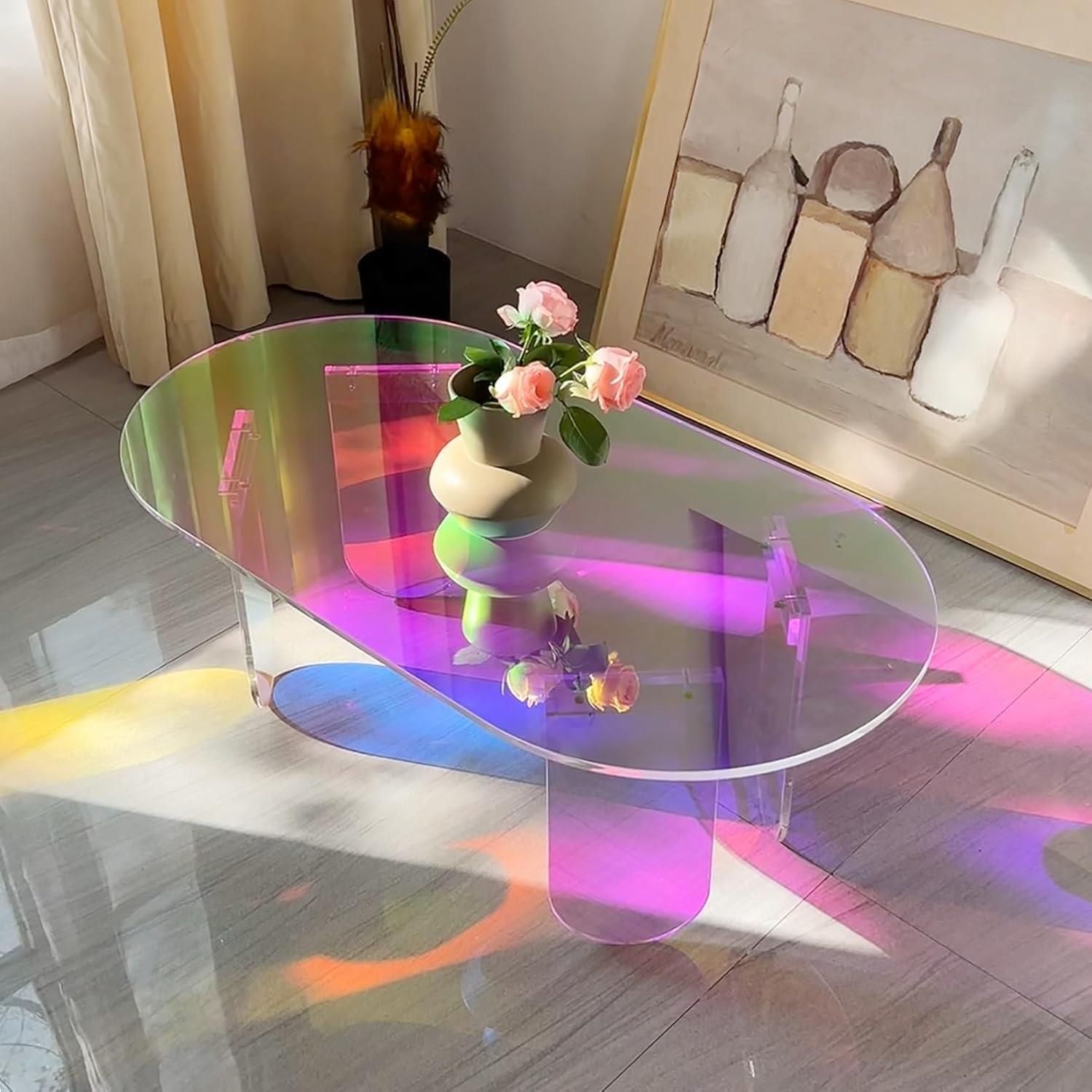 Artloge ローテーブル おしゃれ リビング テーブル アクリル センター 