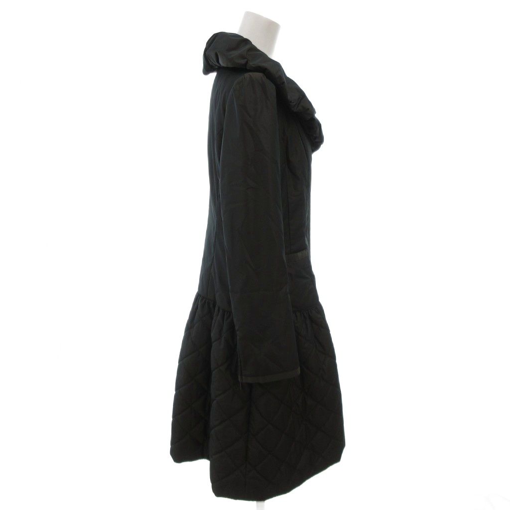 ルネ Rene 中綿コート 36 茶 ブラウン ラッフルカラー キルティング