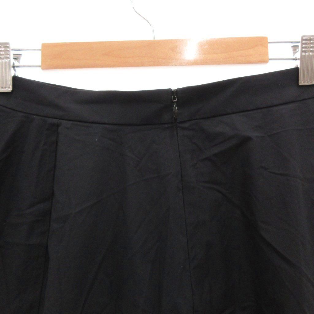 ドゥロワー Drawer コットン フレアスカート ロング 38 紺 ネイビー