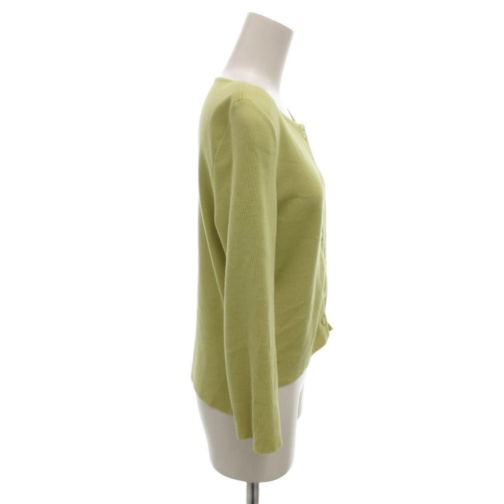 FOXEY カーディガン七分袖 ライトグリーン ロゴプレート セール FOXEY