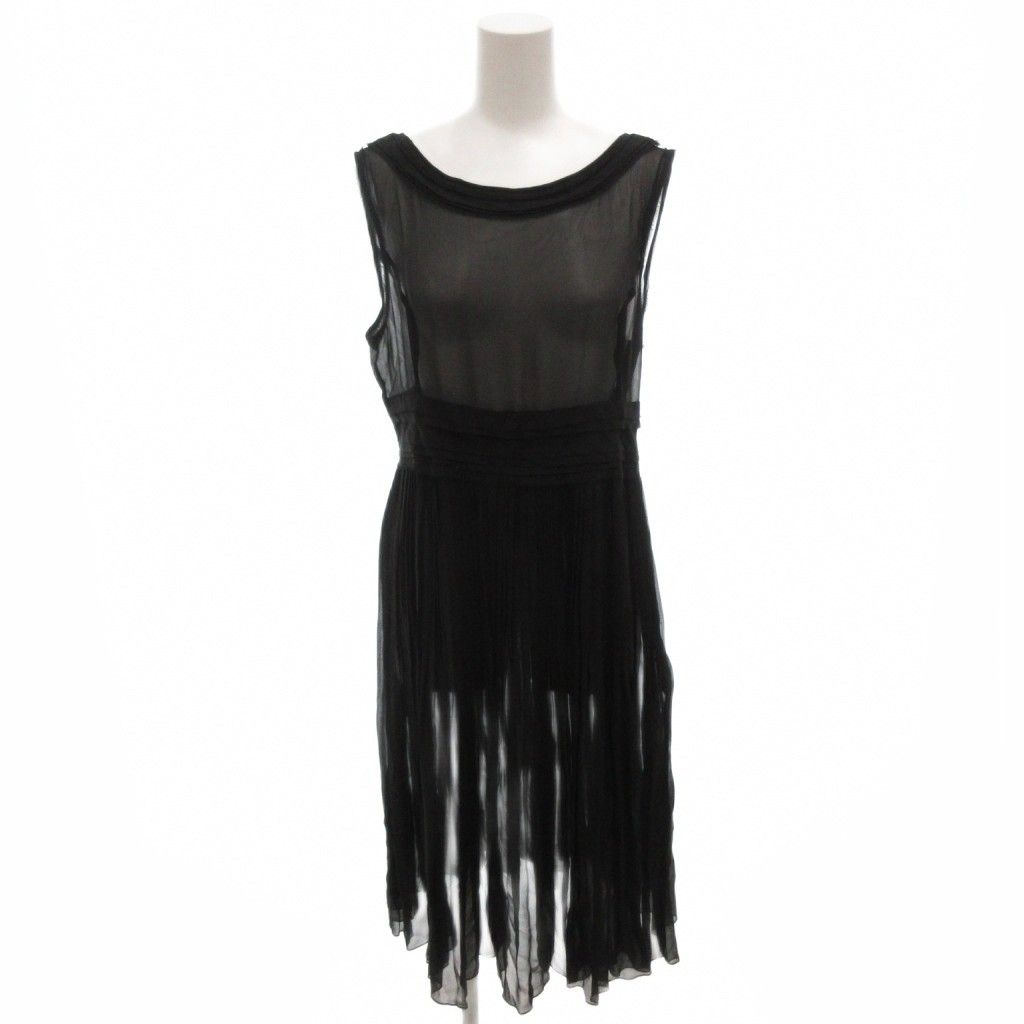 フォクシー ブティック FOXEY BOUTIQUE シアーワンピース 40 黒  