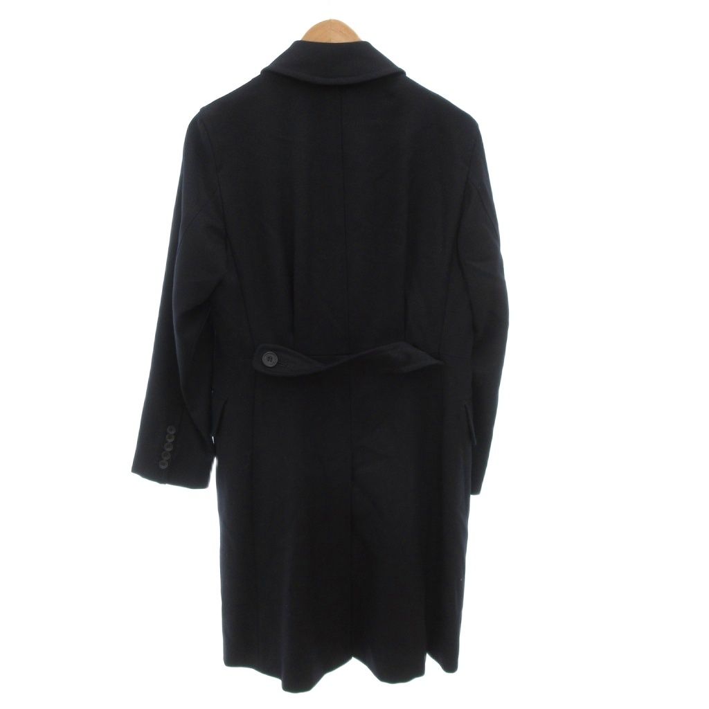 【英国製】アクアスキュータム ステンカラーコート　ベルト付き　36サイズ アクアスキュータム AQUASCUTUM ステンカラーコート ウール 34 紺