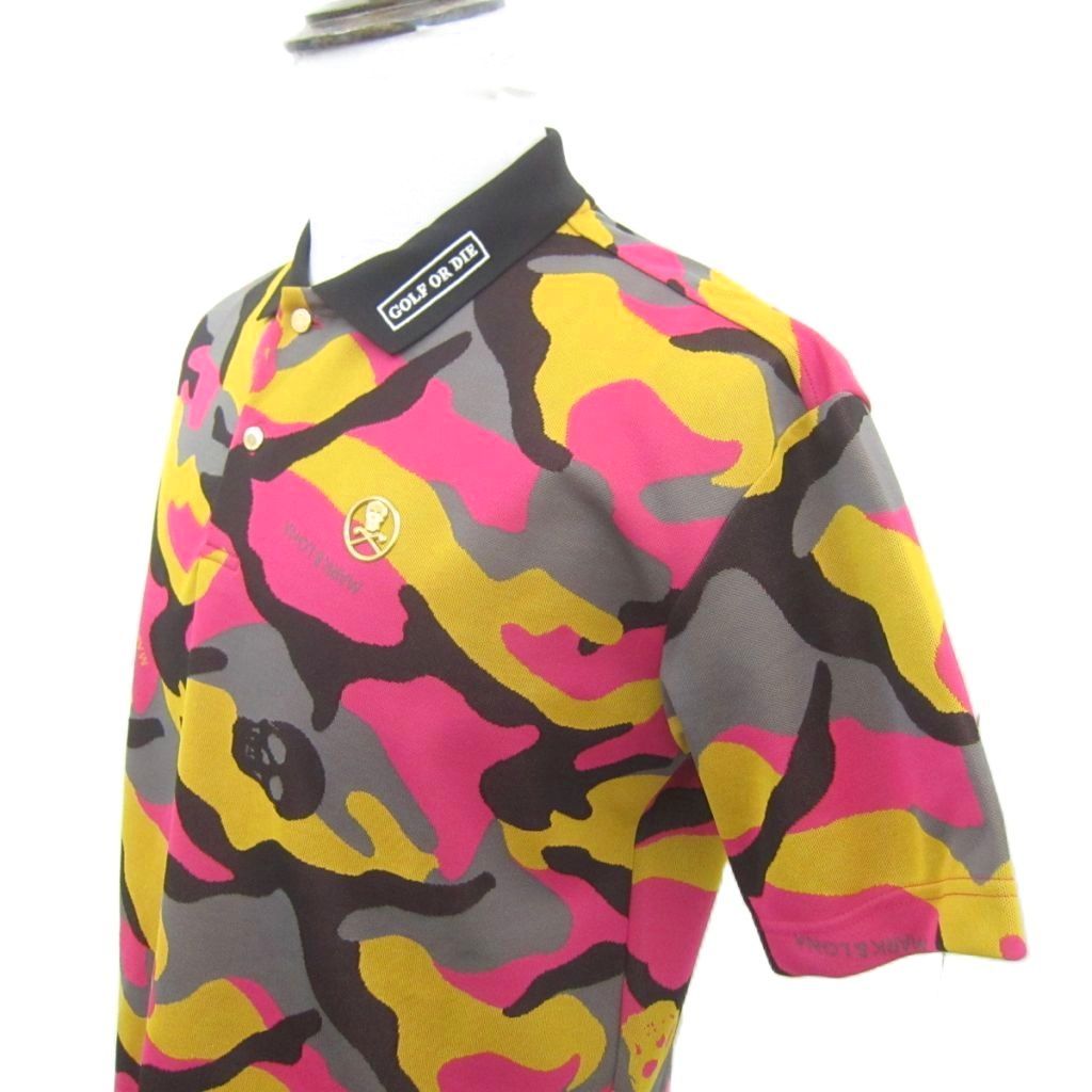 マーク＆ロナ MARK&LONA ゴルフウエア ポロシャツ 半袖 48 M マルチ