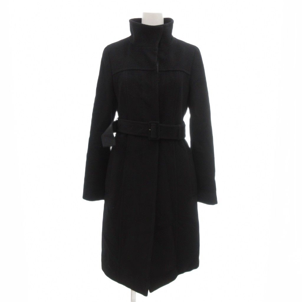 アンタイトル UNTITLED 美品 ロングコート アンゴラ混 比翼 スタンド