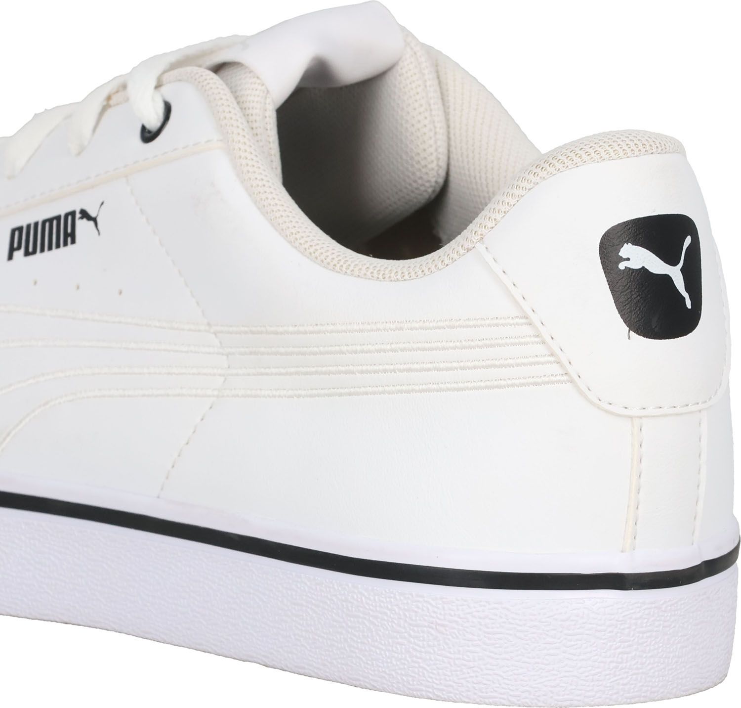 プーマ PUMA V コート バルク EB プーマホワイト&times;プーマブラック メンズ レディース スニーカー 靴 シューズ 運動靴 ローカット 紐靴 スポーティ 通勤 通学  38990801 プーマ ホワイト/プーマ 270