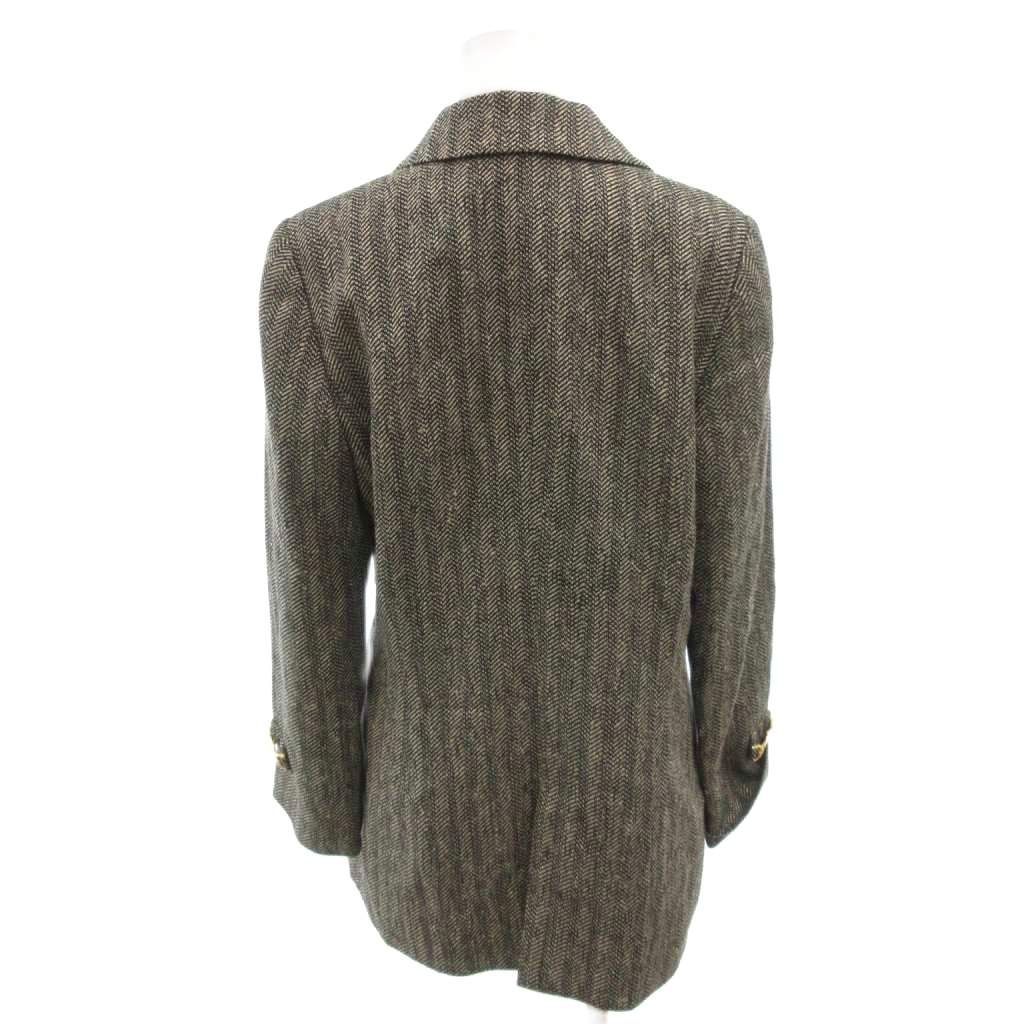 レオナール LEONARD テーラードジャケット シルク混 40 グレー