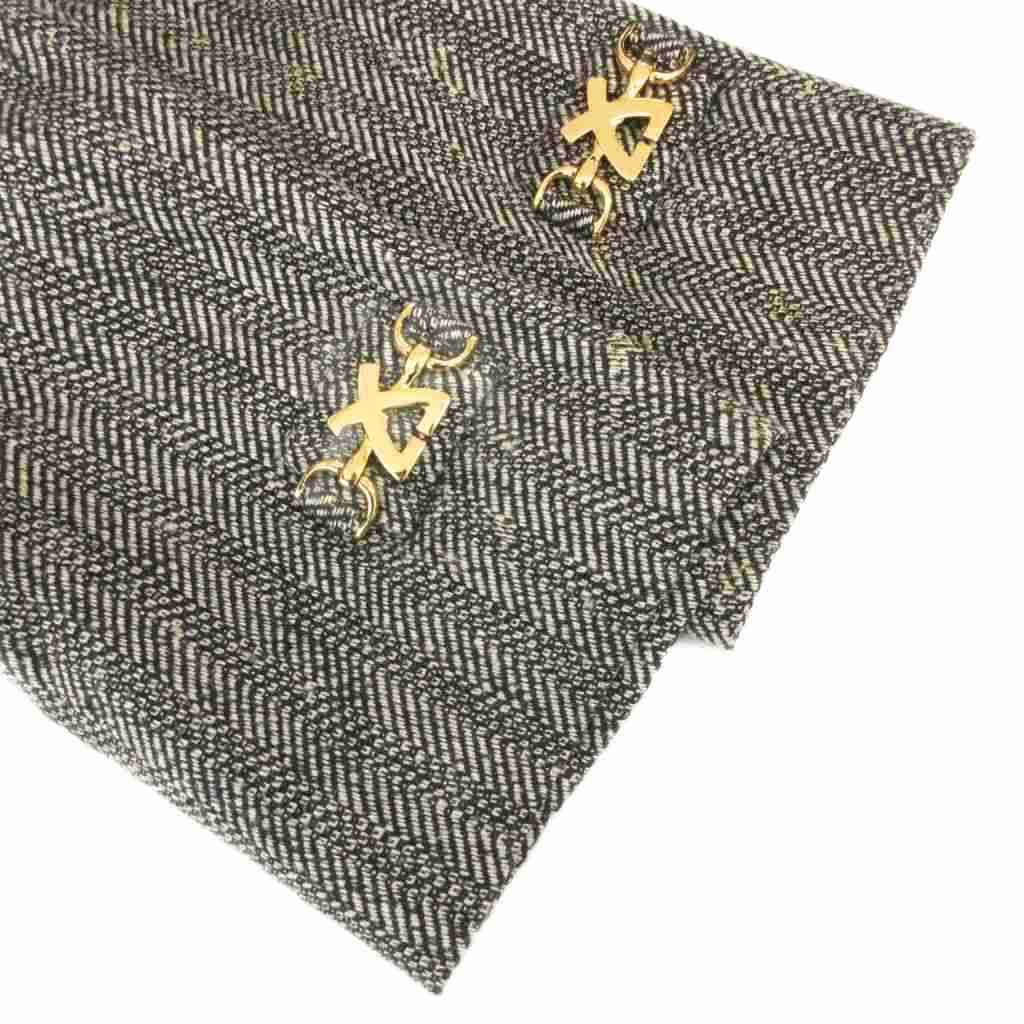 レオナール LEONARD テーラードジャケット シルク混 40 グレー