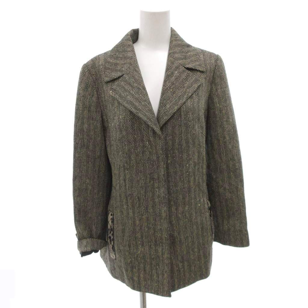 レオナール LLジャケット レオナール LEONARD テーラードジャケット シルク混 40 グレー