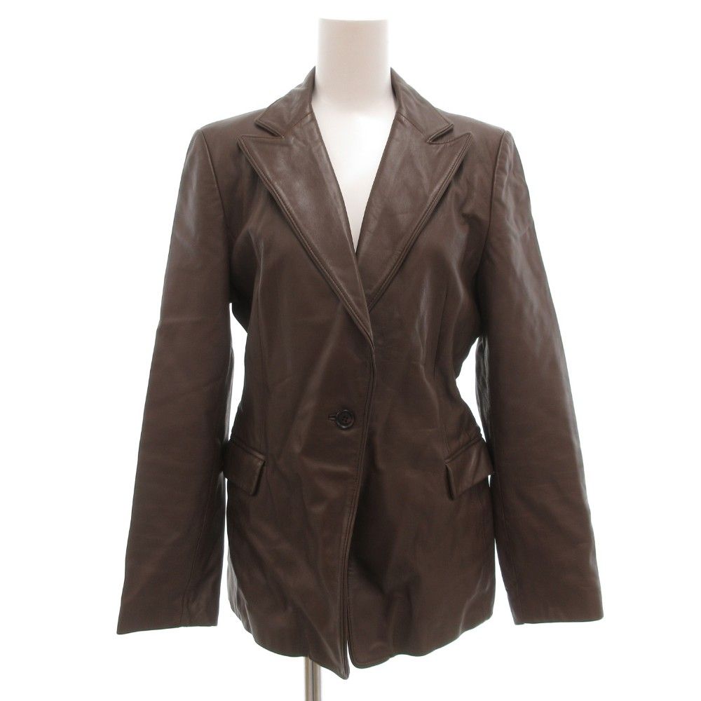 アルボクアトロ ALBO QUATTRO ラムレザージャケット 総裏地 羊革 40 茶