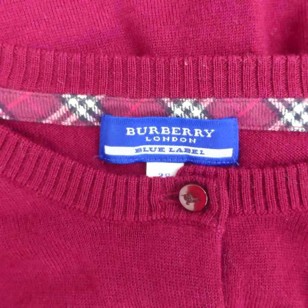 バーバリーブルーレーベル BURBERRY BLUE LABEL ニットカーディガン 38