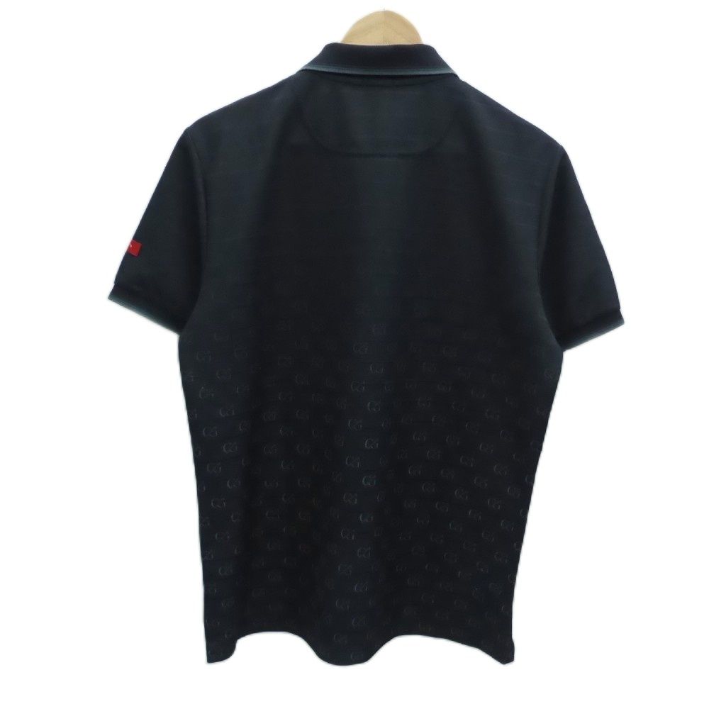 【未使用】Callaway　キャロウェイ　ポロシャツ　M　ブラック　総柄　ゴルフ キャロウェイ CALLAWAY ゴルフウエア ポロシャツ ポロカラー 半袖 総柄