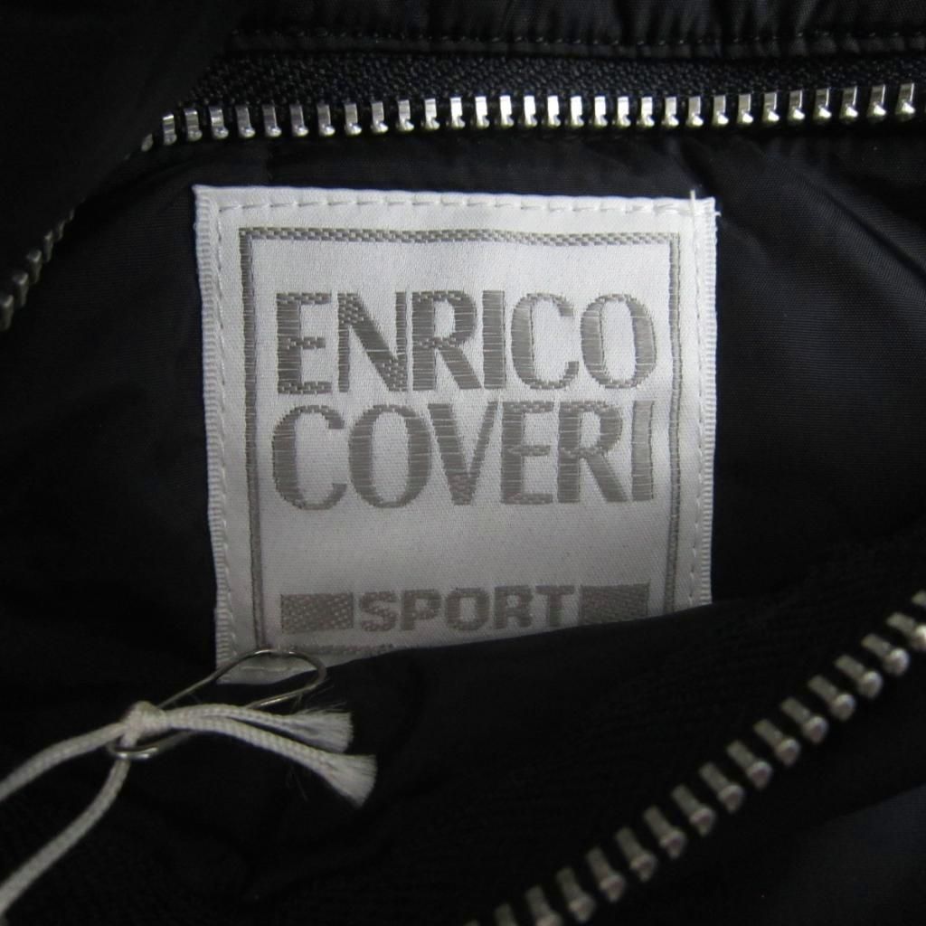 エンリココベリ ENRICO COVERI 中綿コート リバーシブル ロング丈 M 黒  