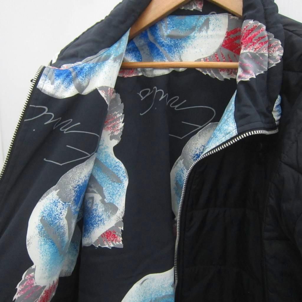 エンリココベリ ENRICO COVERI 中綿コート リバーシブル ロング丈 M 黒  