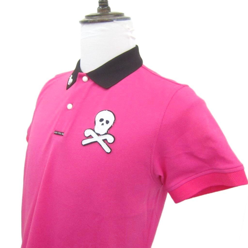 マーク＆ロナ MARK&LONA ゴルフウエア ポロシャツ 半袖 48 M ピンク