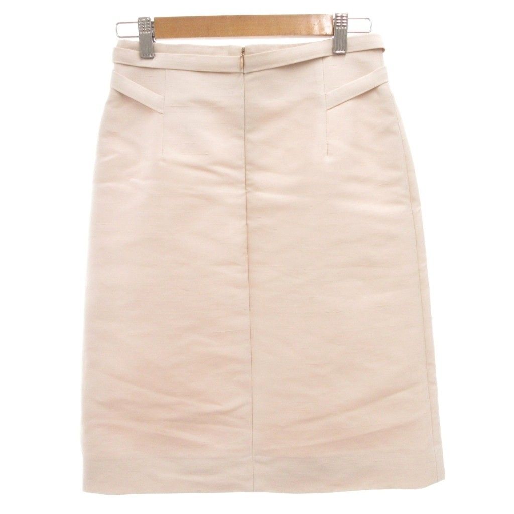 美品 セリーヌ CELINE 最高級 シルク混 ワイドパンツ スカンツ 38 絹 セリーヌ CELINE スカート シルク混 38 ピンク ベルトデザイン タック