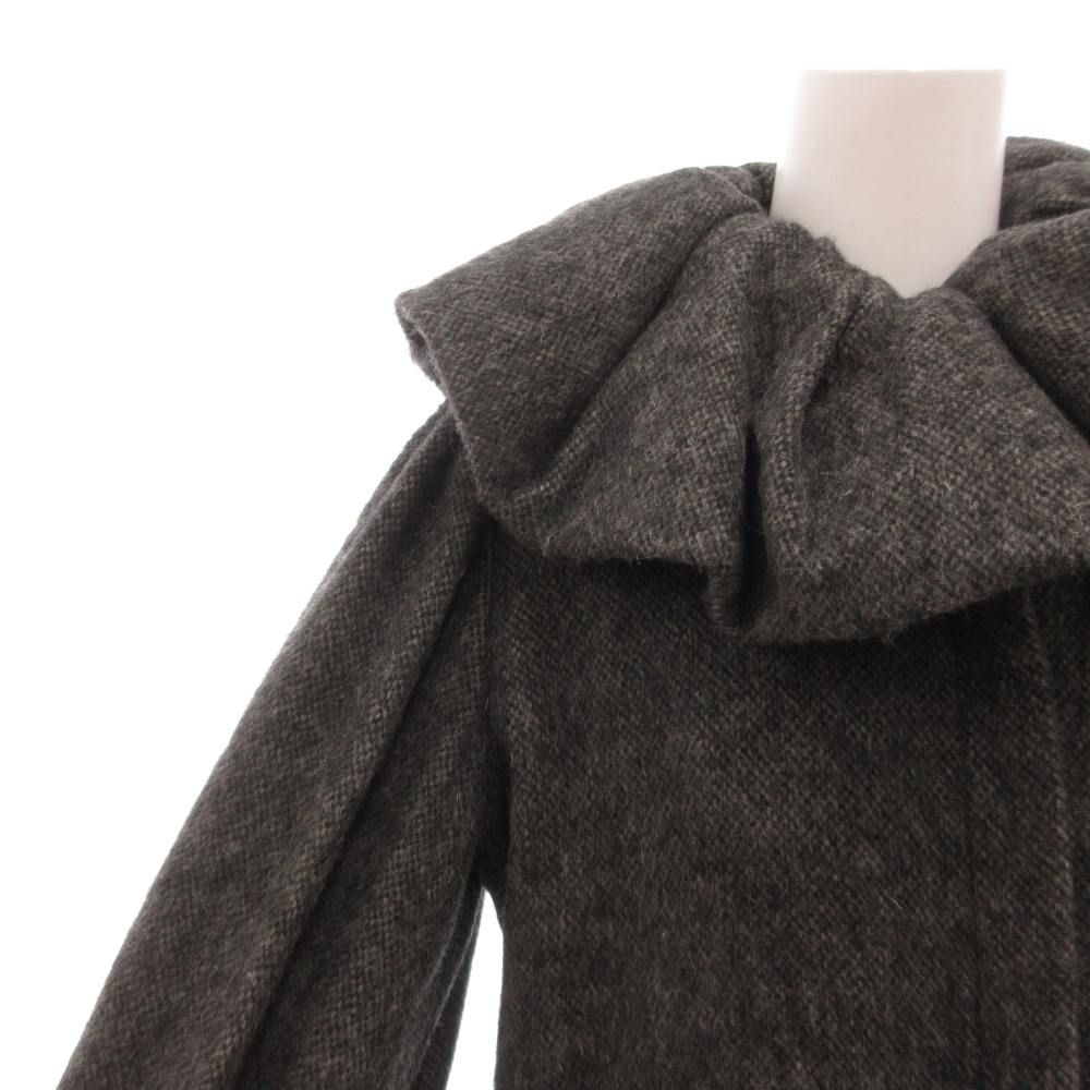 ルシェルブルー LE CIEL BLEU フリルコート ロング ジップアップ