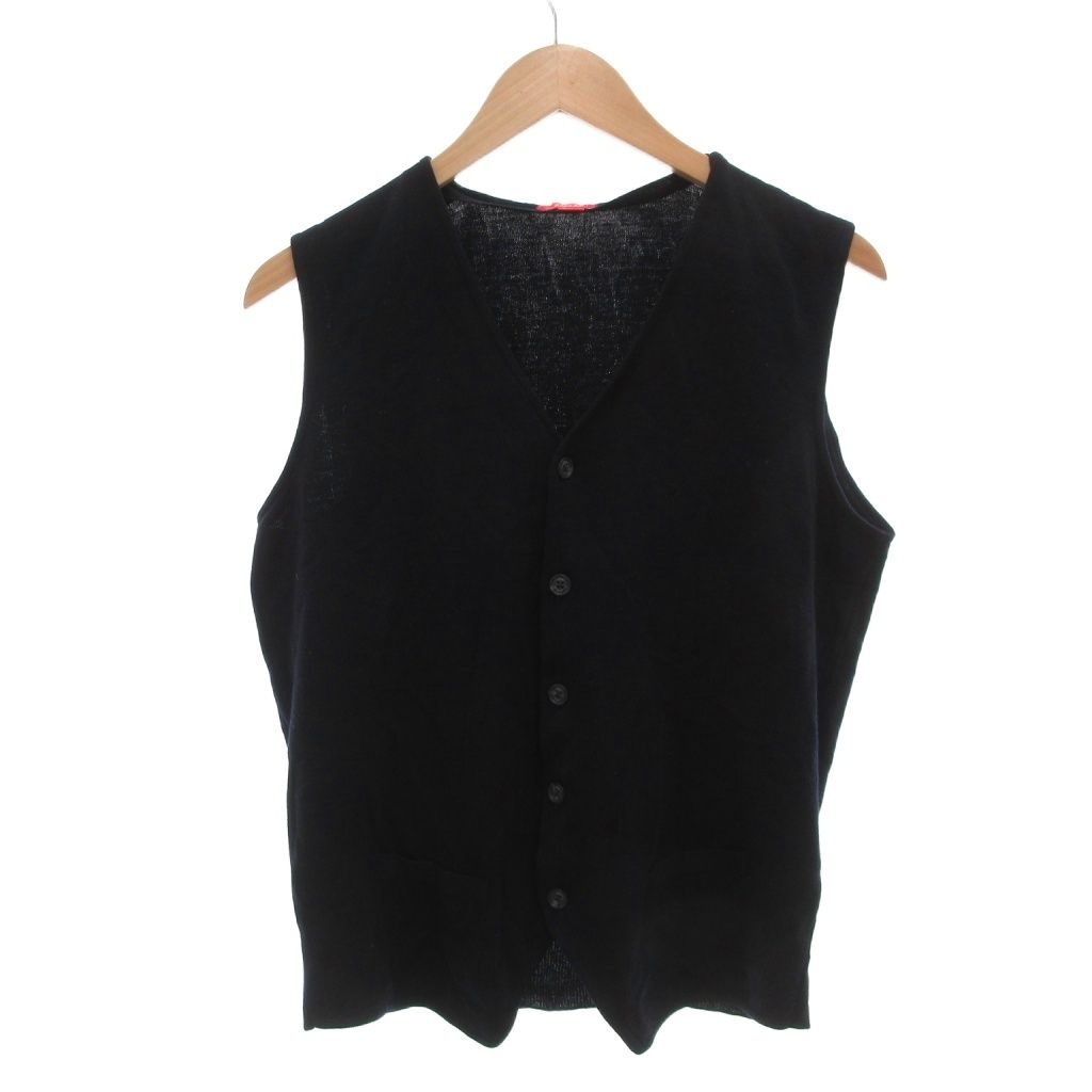 アルテア Altea ベスト ニット L 紺 ネイビー スリムフィット Vネック