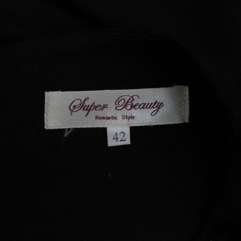 スーパービューティ Super Beauty ワンピース ひざ丈 七分袖 42 XL