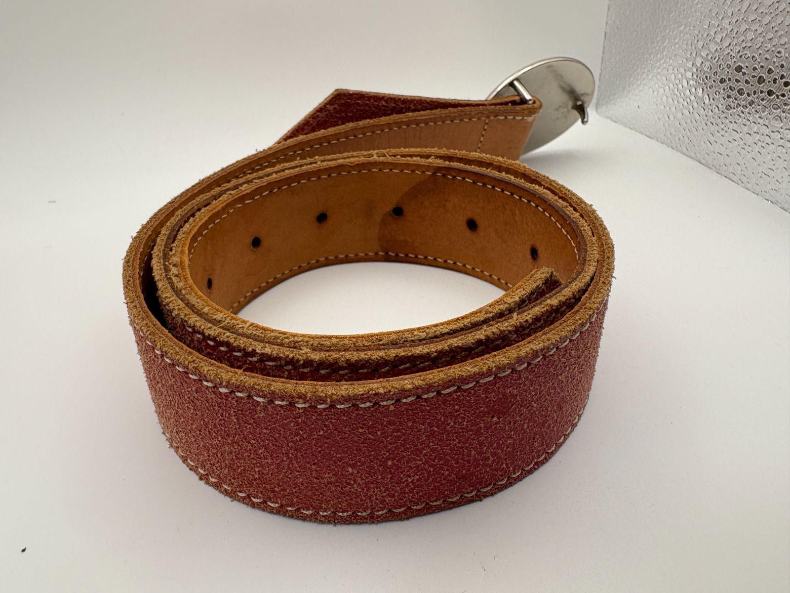 vivienne Westwood オーブバックル レザー ベルト レッド ベルト 01b43