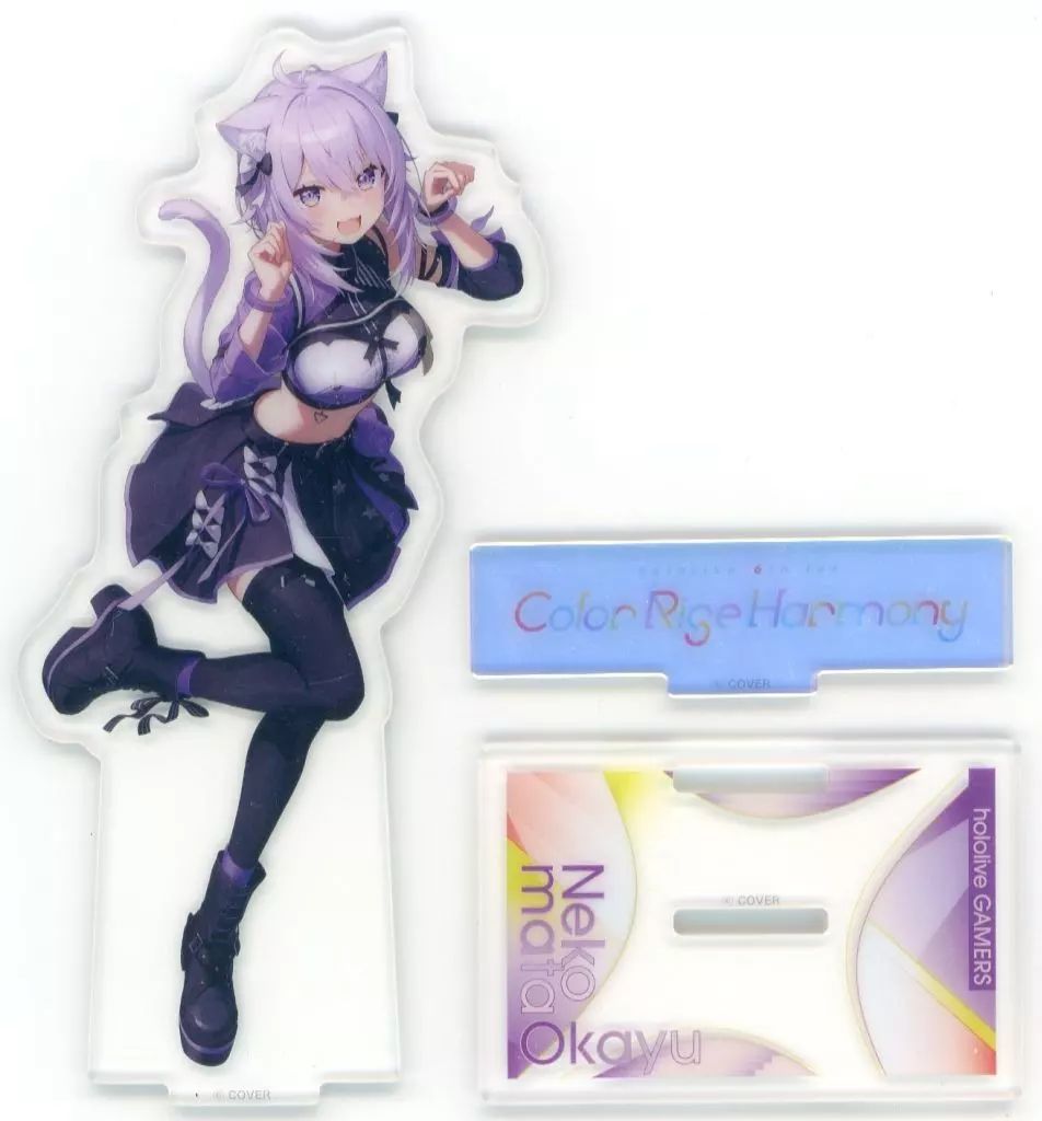 【希少・未開封】猫又おかゆ　ホロチャージ　アクリルスタンド 中古】アクリルスタンド・アクリルパネル 猫又おかゆ アクリルスタンド