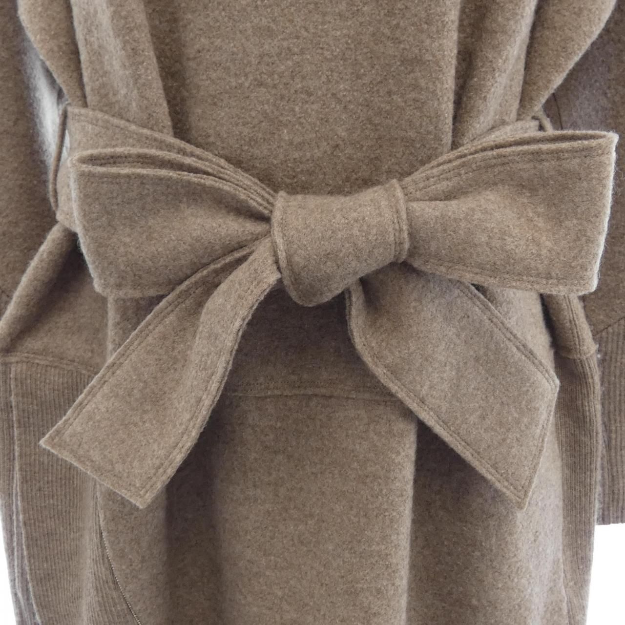 モラビト　プルミエ　　ワンピース モラビトプルミエ ホワイトワンピース M ウエストベルト付き - メルカリ