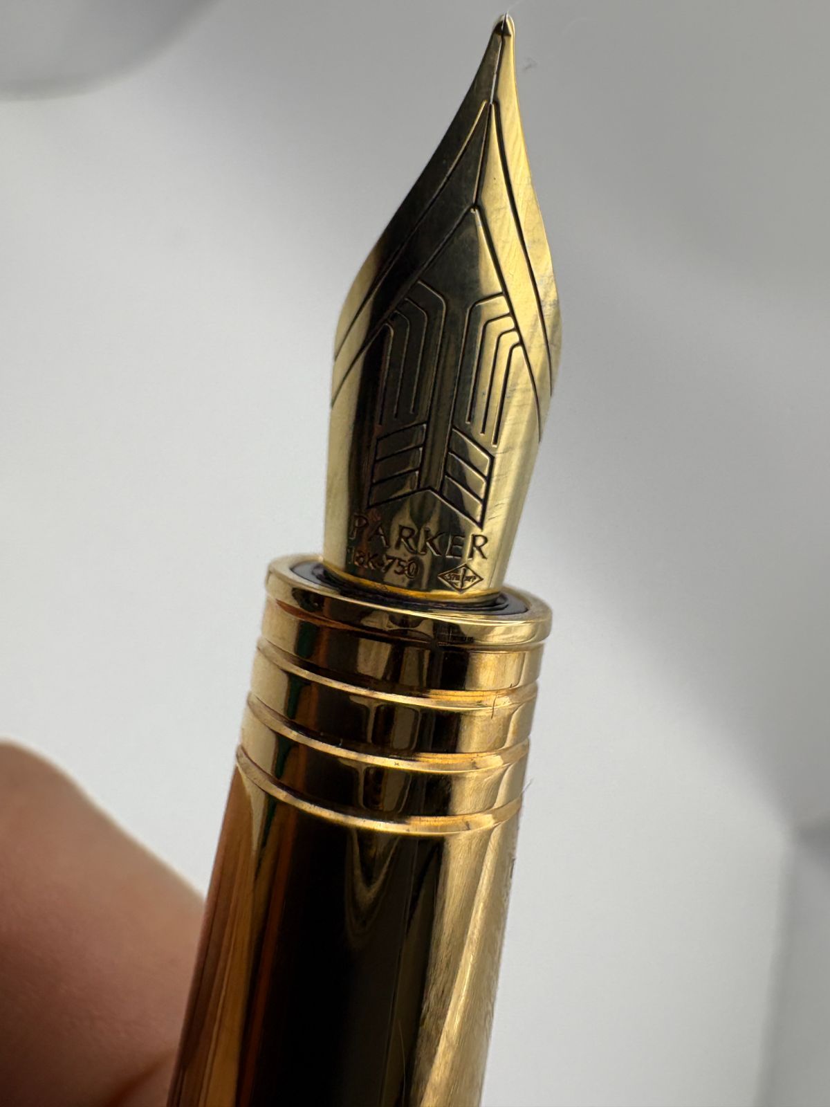 PARKER万年筆　 18K750M PARKER ペン先 K18 750 万年筆 プリミエ ラックブラックGT F ハード