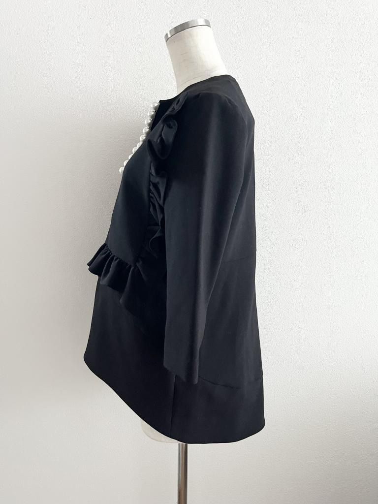 新品 2024年製】YOKO CHAN ヨーコチャン ロングスリーブフリルトリム