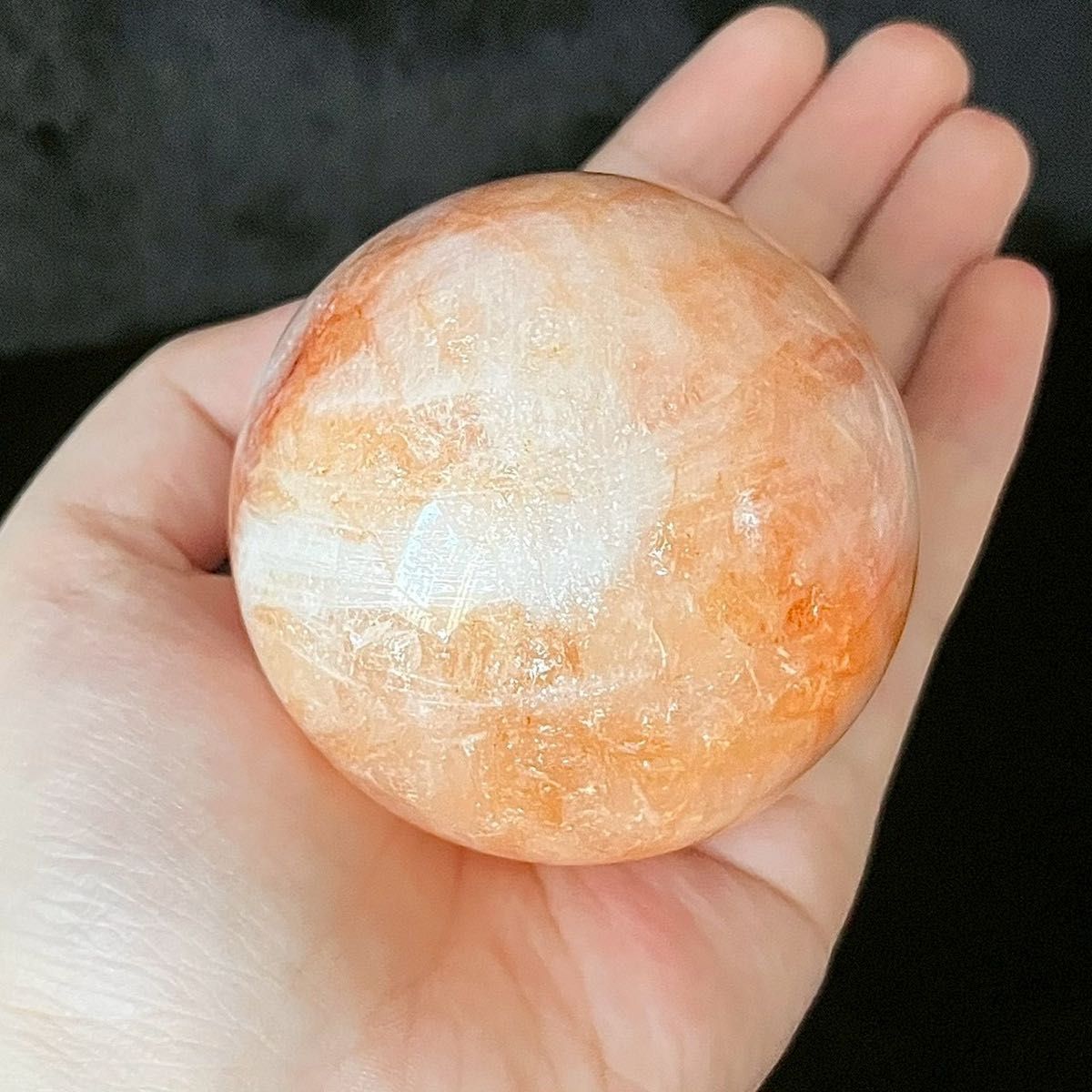 305g レッドファイアーヘマタイトクォーツ スフィア】 原石 浄化