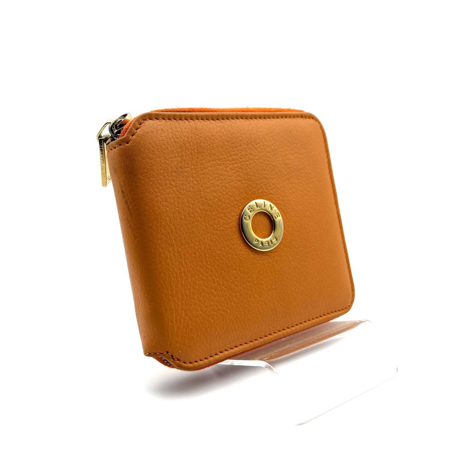 新品未使用品　箱・タグ付き　CELINE セリーヌ 二つ折り財布　オレンジ　希少 新品未使用品 箱・タグ付き CELINE セリーヌ 二つ折り財布 オレンジ 希少