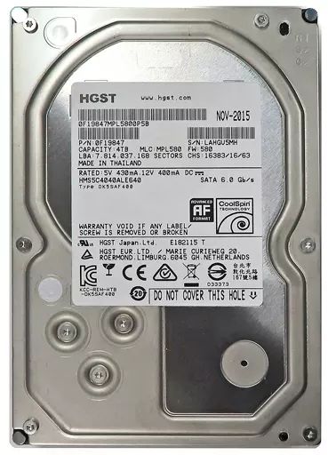 PCハード HGST 3.5インチ内蔵型ハードディスク 4TB[HMS5C4040ALE640