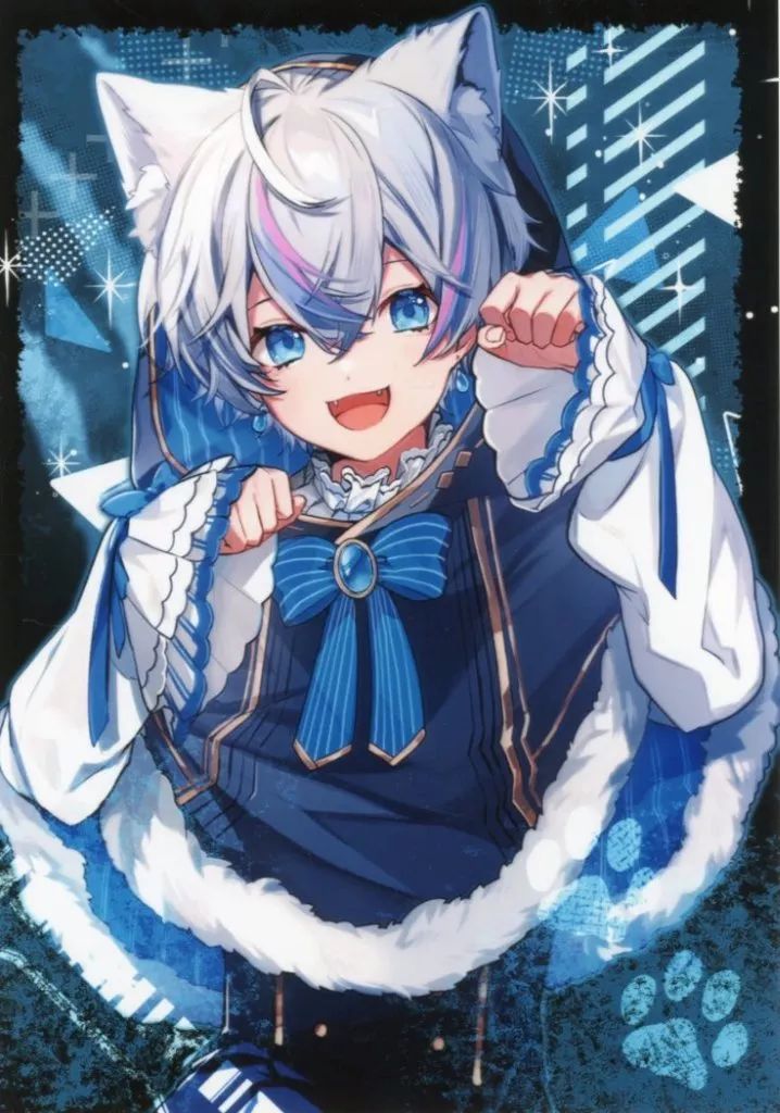 中古】キャラカード 雨乃こさめ(猫耳つき衣装) L判ブロマイド ファミマ