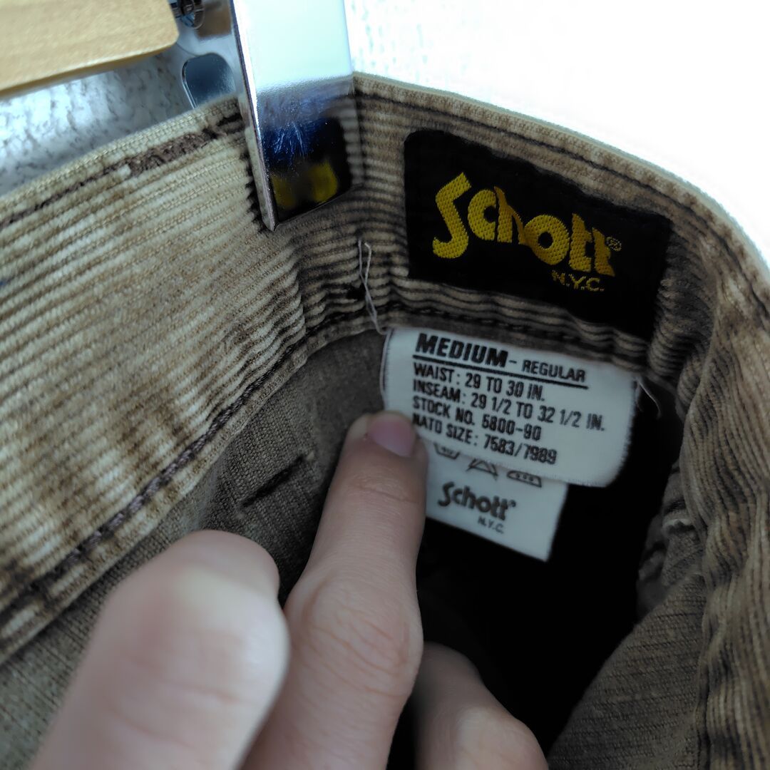 Schott ショット カーゴパンツ コーデュロイ ベージュ Mサイズ メンズ