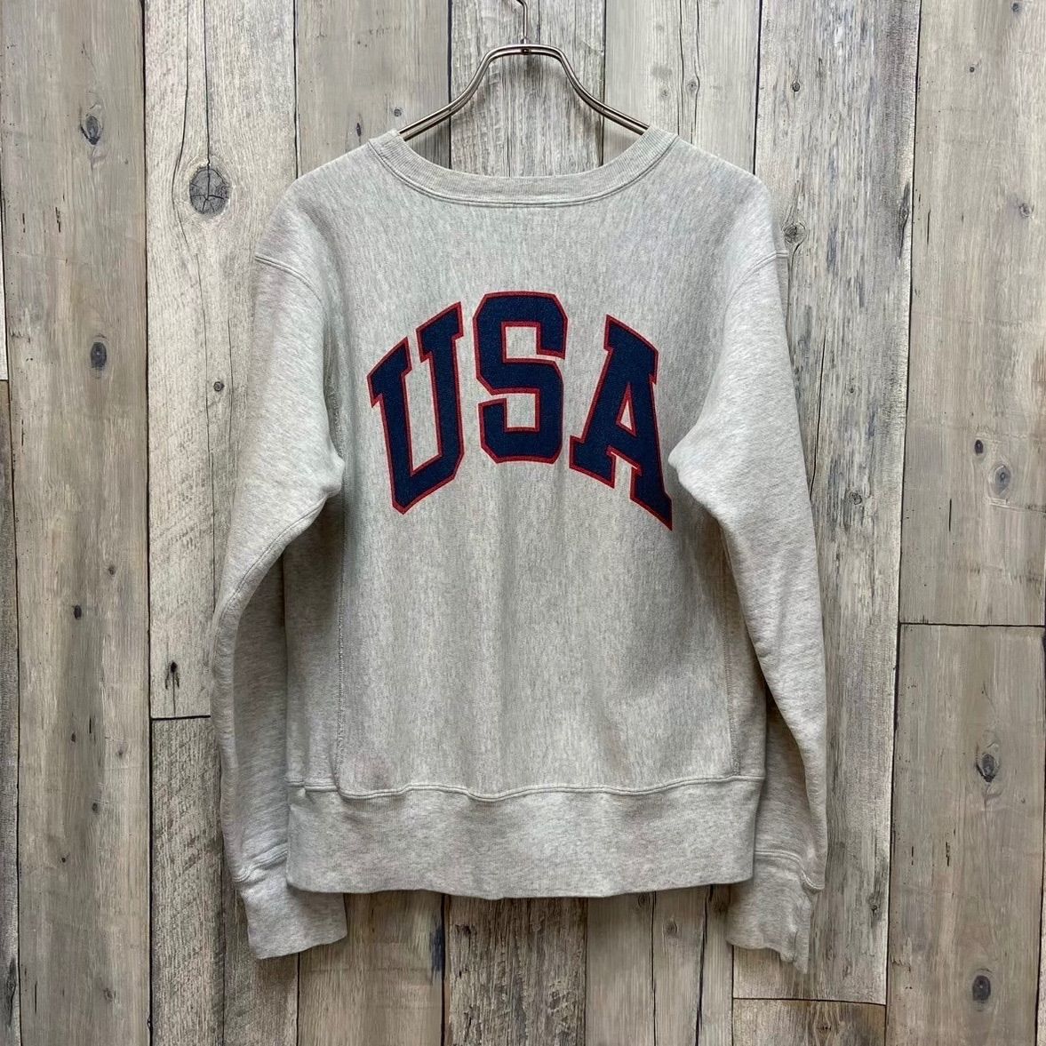 OLD Champion チャンピオン 赤タグ 単色タグ USA製 米国製 グレー USA