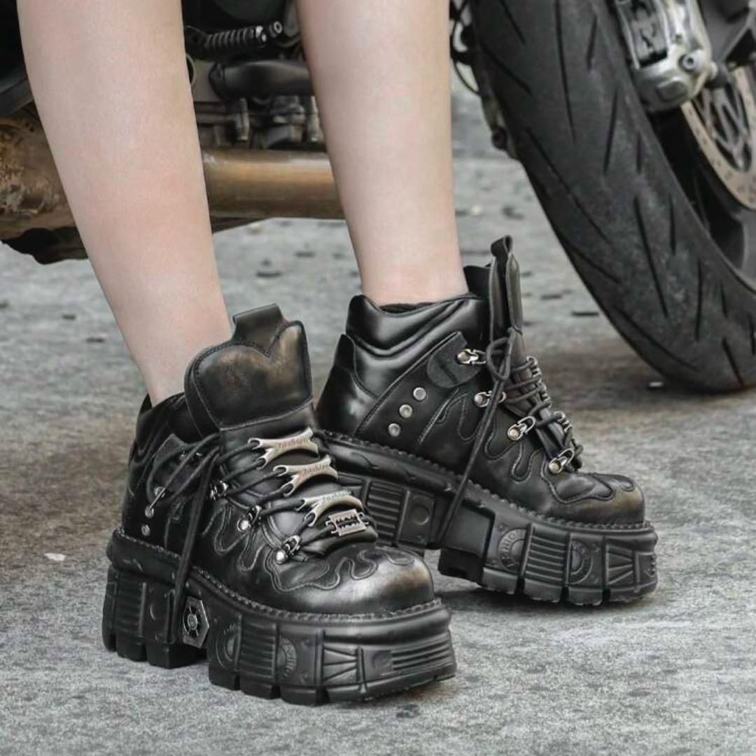 Y2K AYUSTONG 日本未上陸ブランド 厚底 パンク NEWROCK風 厚底スニーカー スニーカー Y2K レトロ パンク ゴシック NEWROCK