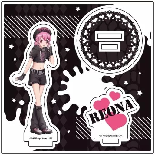 アイドルランドプリパラ アクリルフィギュアプレート レオナ ヤミプリ ver. 中古】アクリルスタンド・アクリルパネル 01.レオナ ヤミプリver.(描き